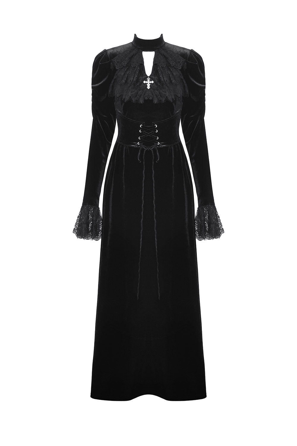 Dolorous Vintage Velvet Maxi Dress - dresses - VampireFreaks - Dark In Love