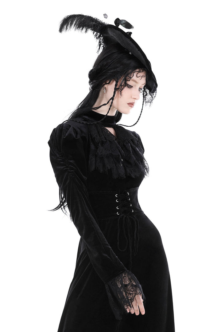 Dolorous Vintage Velvet Maxi Dress - dresses - VampireFreaks - Dark In Love