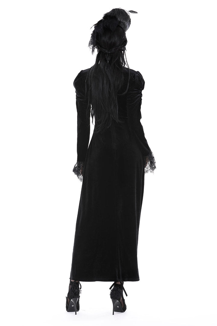 Dolorous Vintage Velvet Maxi Dress - dresses - VampireFreaks - Dark In Love