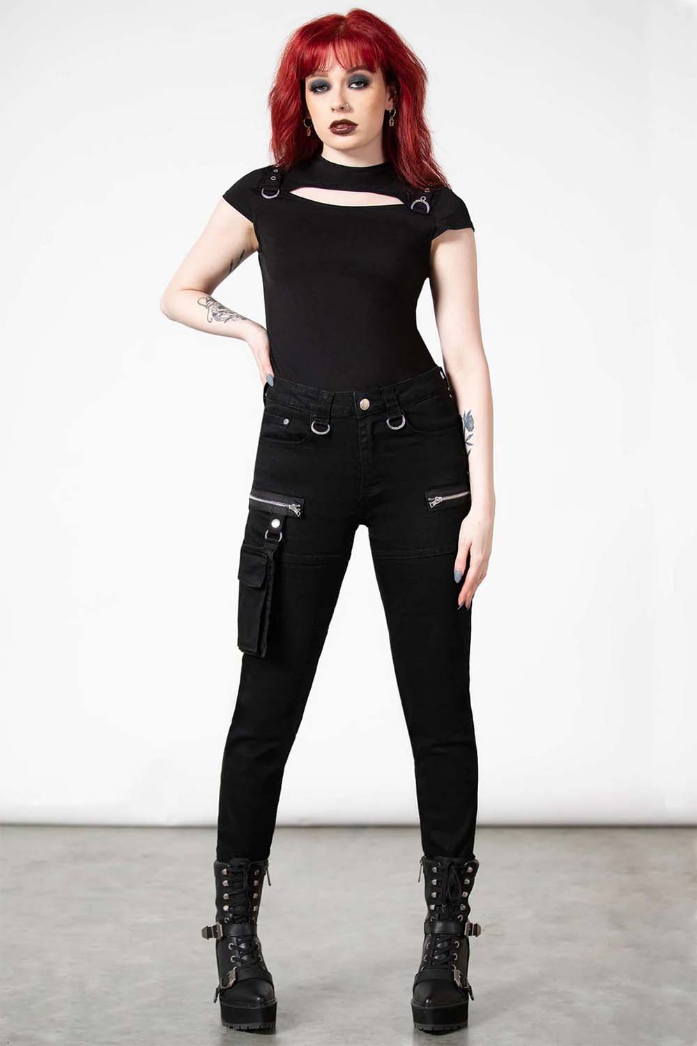 Dominance Skinny Jeans - womens bottoms - VampireFreaks - Killstar