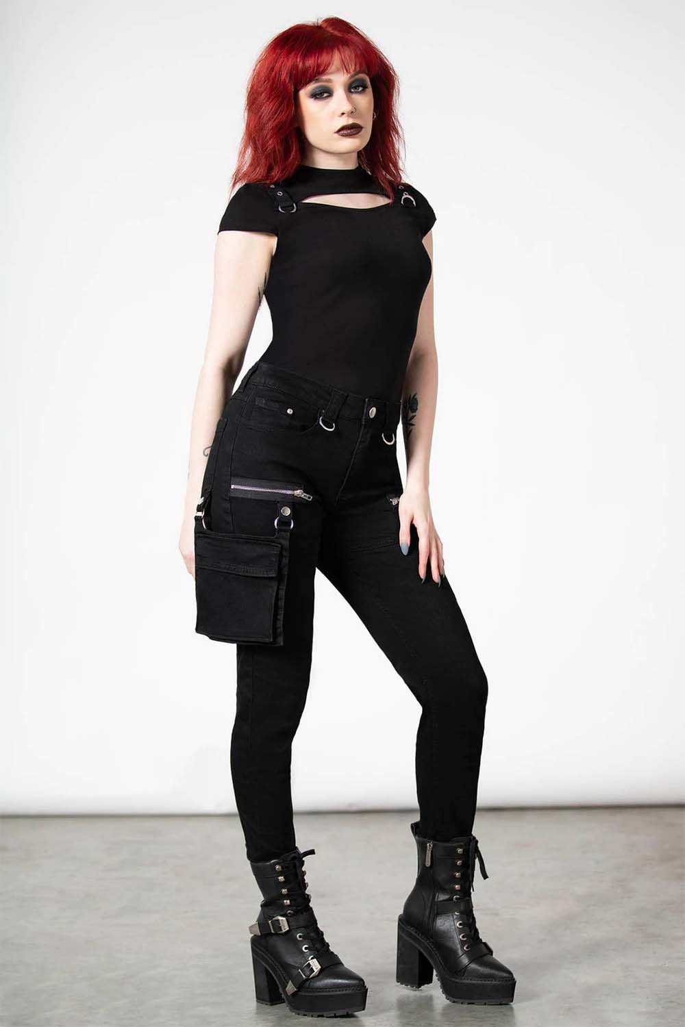 Dominance Skinny Jeans - womens bottoms - VampireFreaks - Killstar