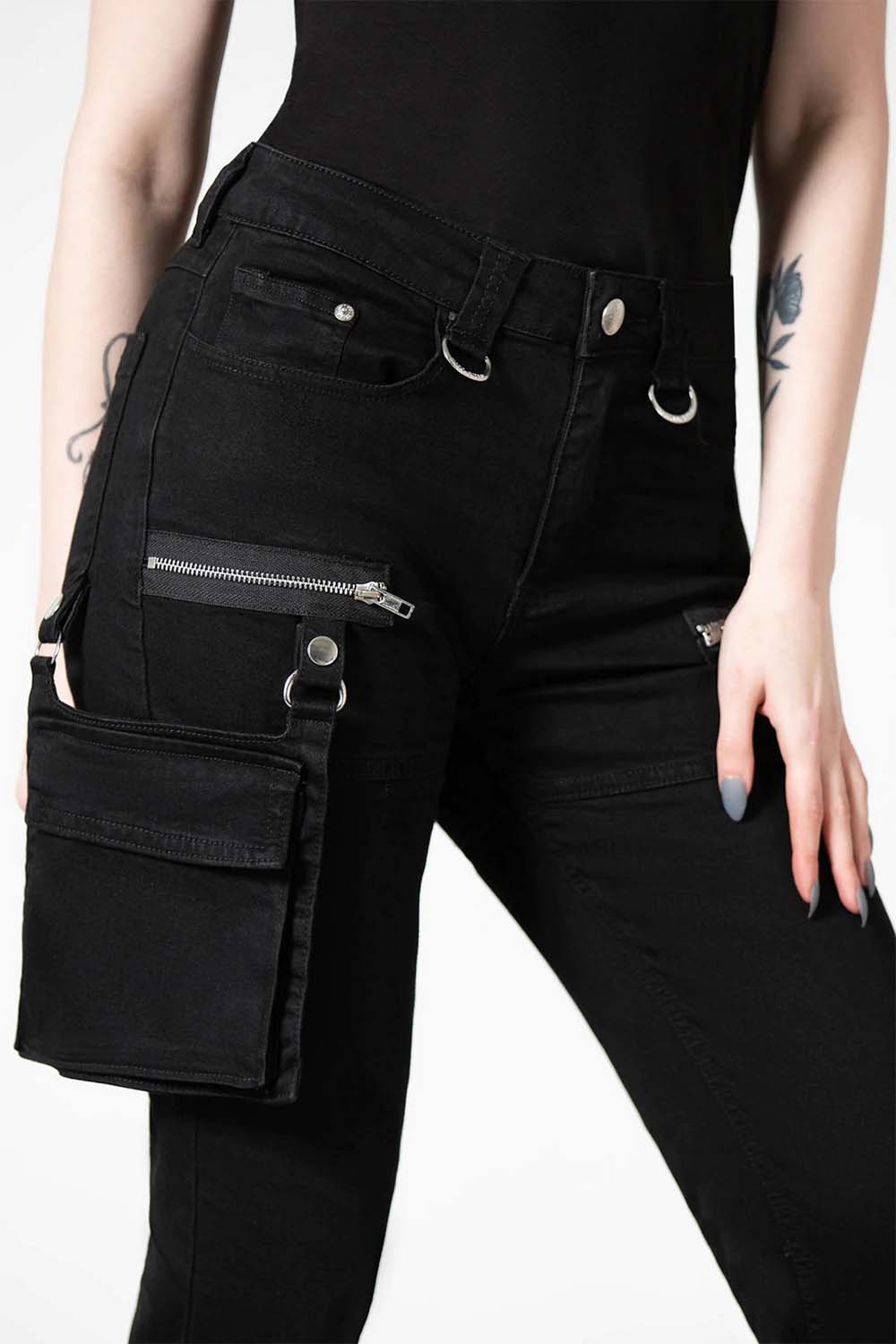 Dominance Skinny Jeans - womens bottoms - VampireFreaks - Killstar