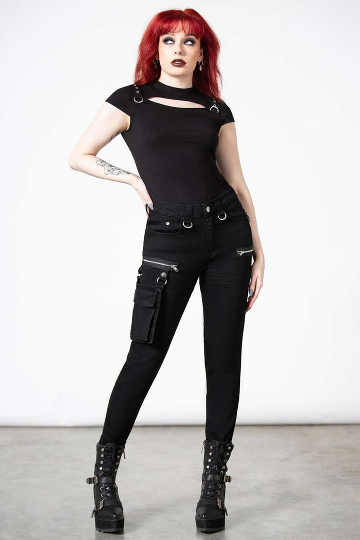 Dominance Skinny Jeans - womens bottoms - VampireFreaks - Killstar