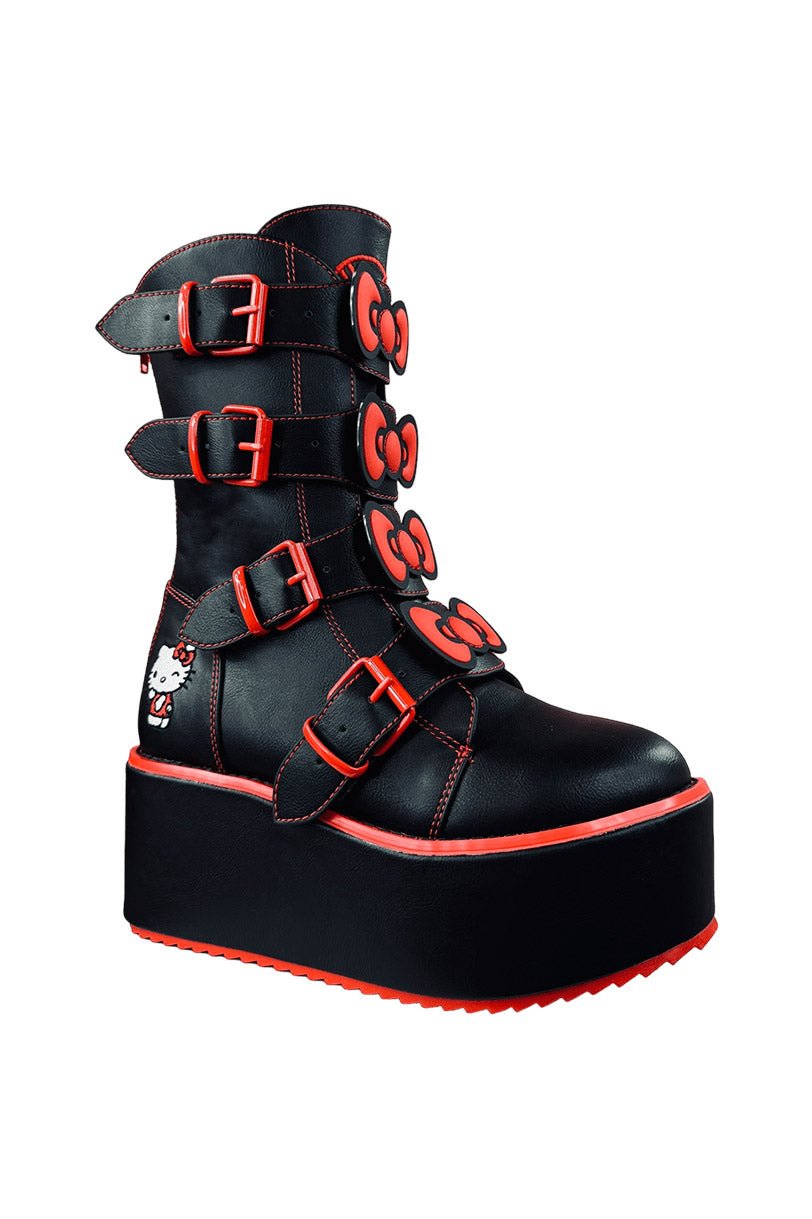 Dominion Hello Kitty Platform Boots [Black/Red] - womens shoes - VampireFreaks - YRU