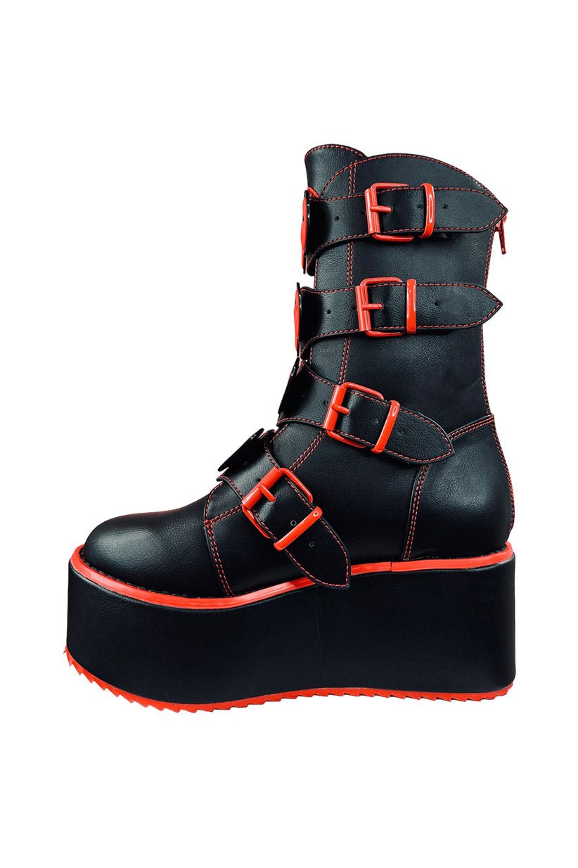 Dominion Hello Kitty Platform Boots [Black/Red] - womens shoes - VampireFreaks - YRU