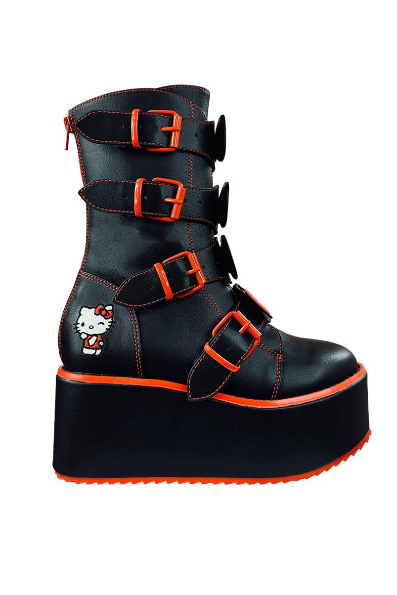 Dominion Hello Kitty Platform Boots [Black/Red]