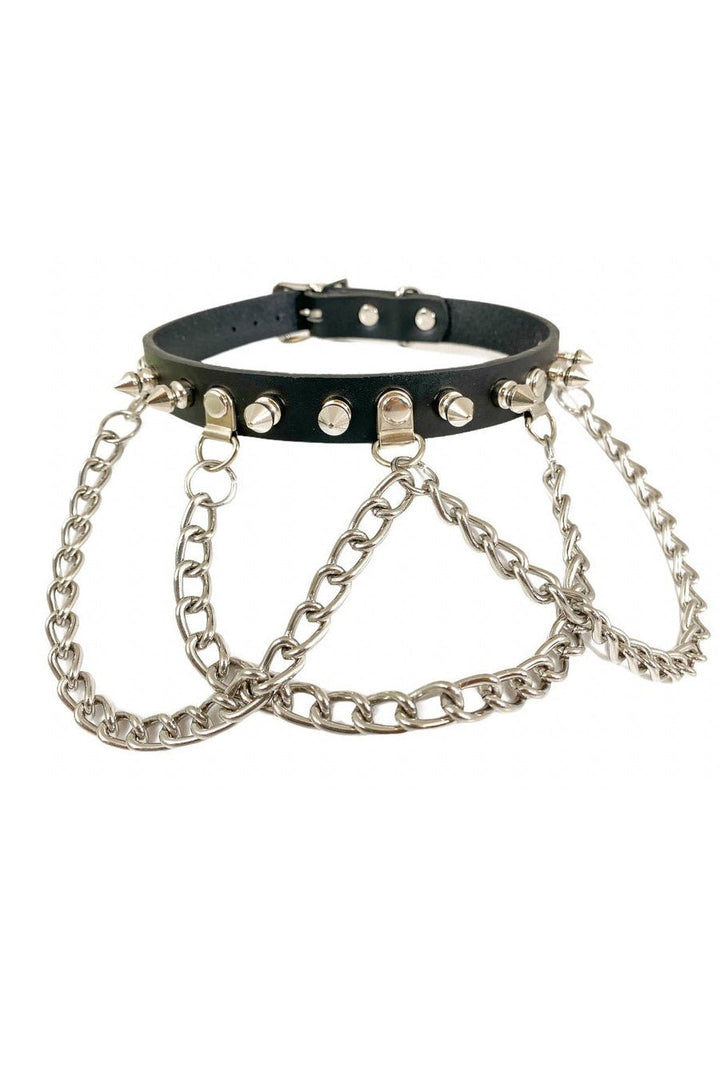 Doomrider Draped Chain Collar - chokers - VampireFreaks - Funk Plus