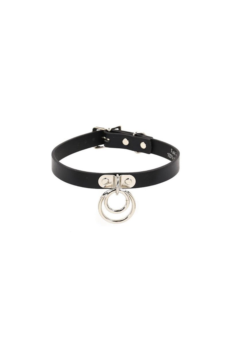 Double Trouble D - Ring Choker - chokers - VampireFreaks - Funk Plus