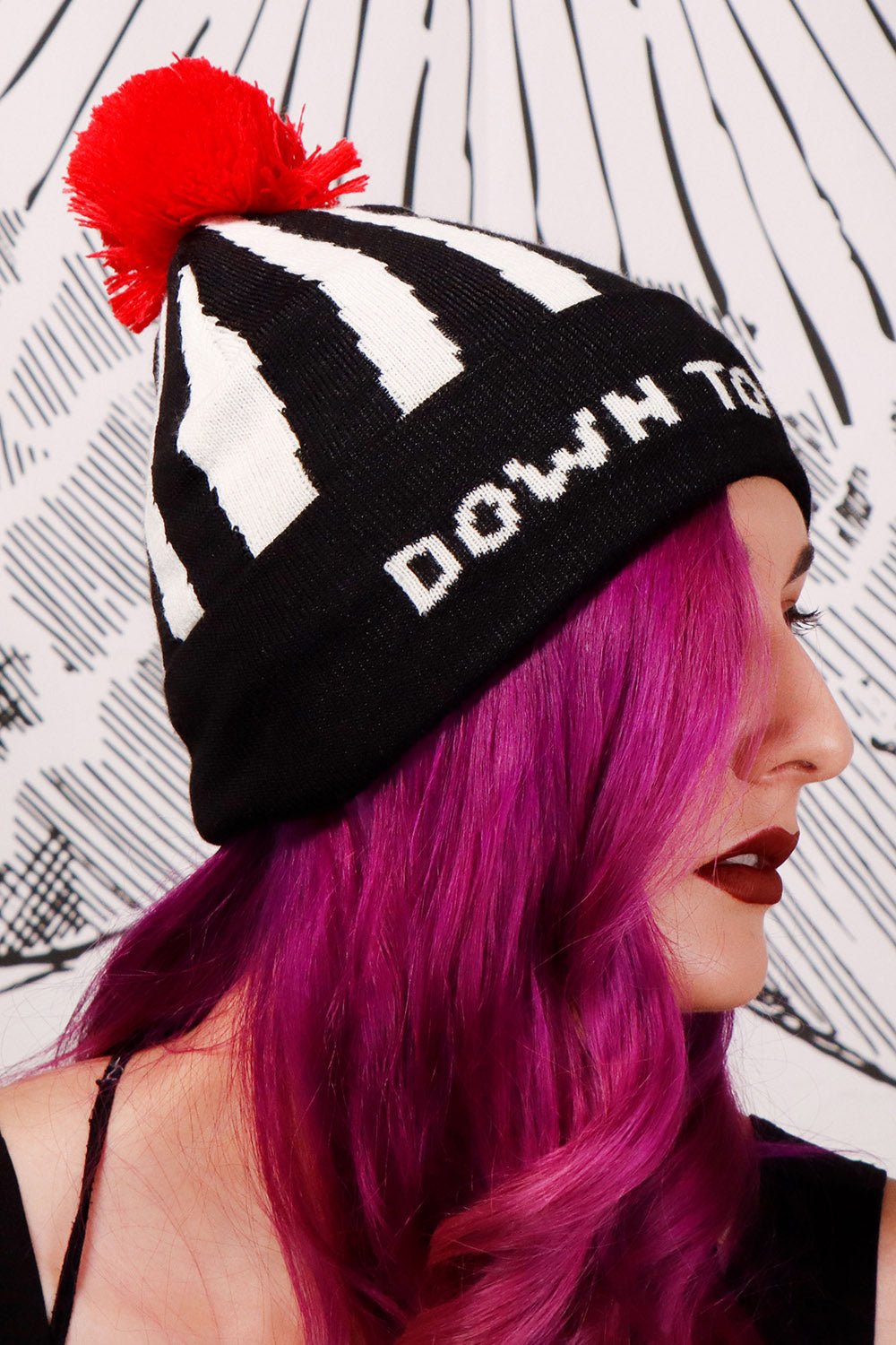 Down to Clown Beanie - hats & scarves & headwear - VampireFreaks - Black Thorn