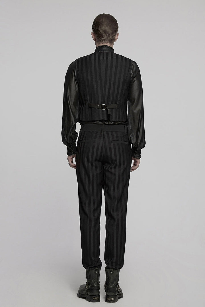 trad goth striped mens trousers