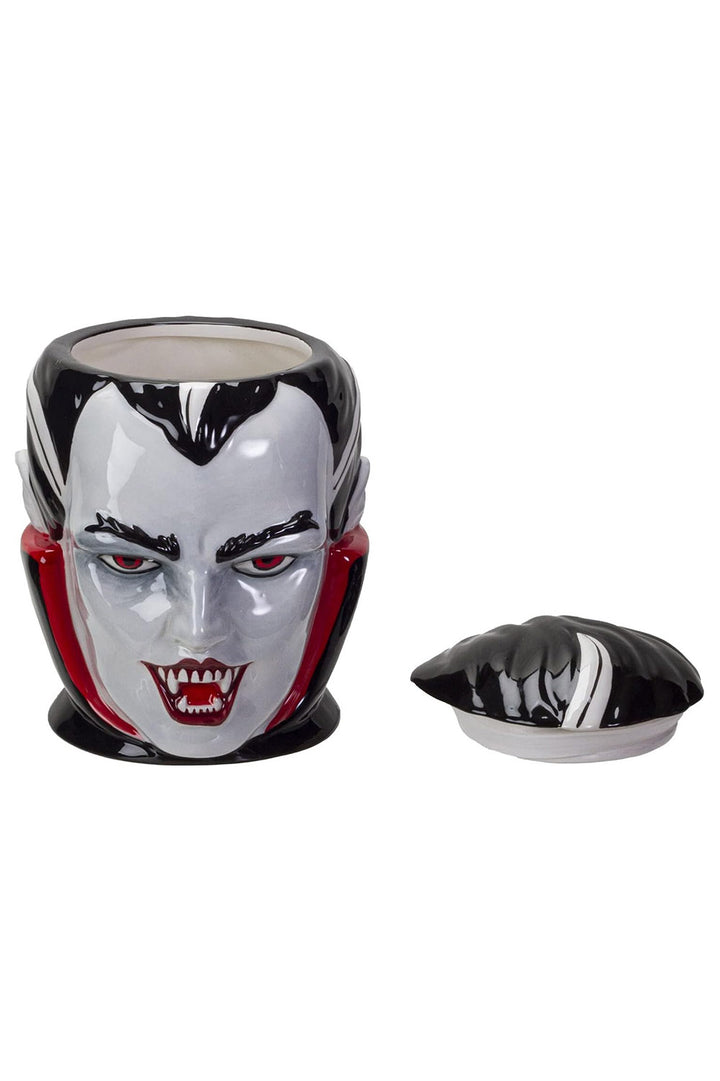 gothic dracula vampire head cookie jar