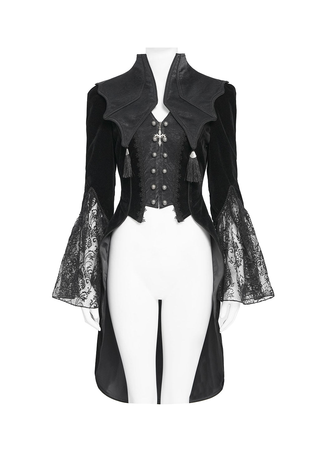 black damask vampire coat