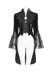 black damask vampire coat