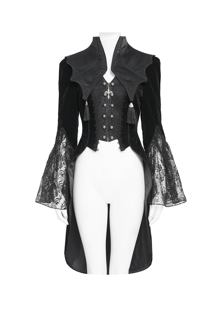black damask vampire coat