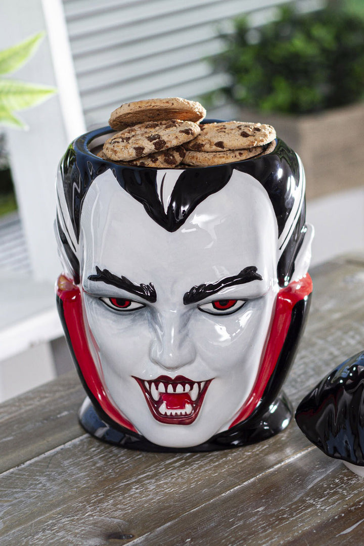 halloween monster dracula vampire cookie jar by pacific giftware 