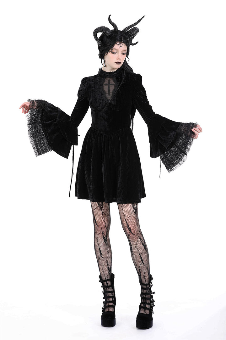 Draculara Black Velvet Dress - dresses - VampireFreaks - Dark In Love