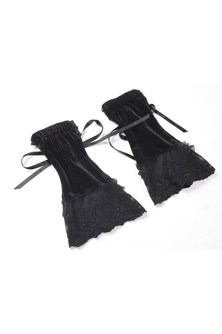 Draculette Ruffled Gloves - gloves & armwarmers - VampireFreaks - Dark In Love