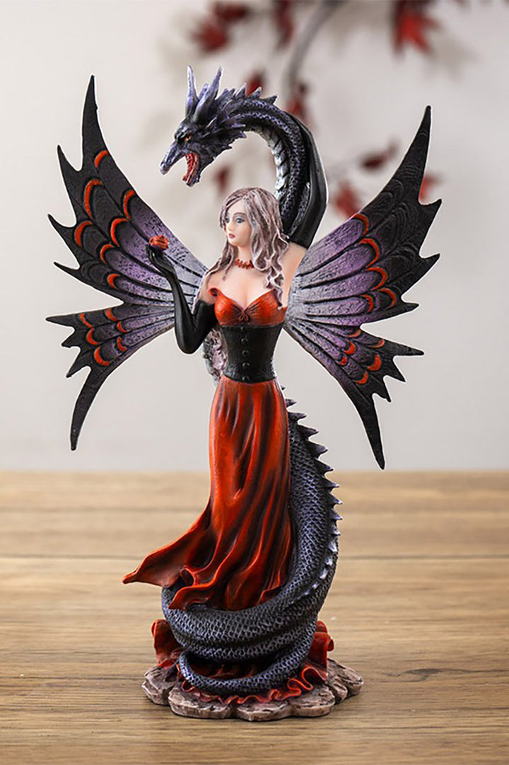 fairy with dragon wings statue
