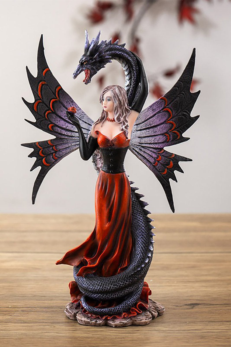 fairy with dragon wings statue