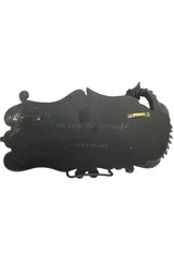 gothic dragon wall plaque welcome sign with hanging hardware on the back 