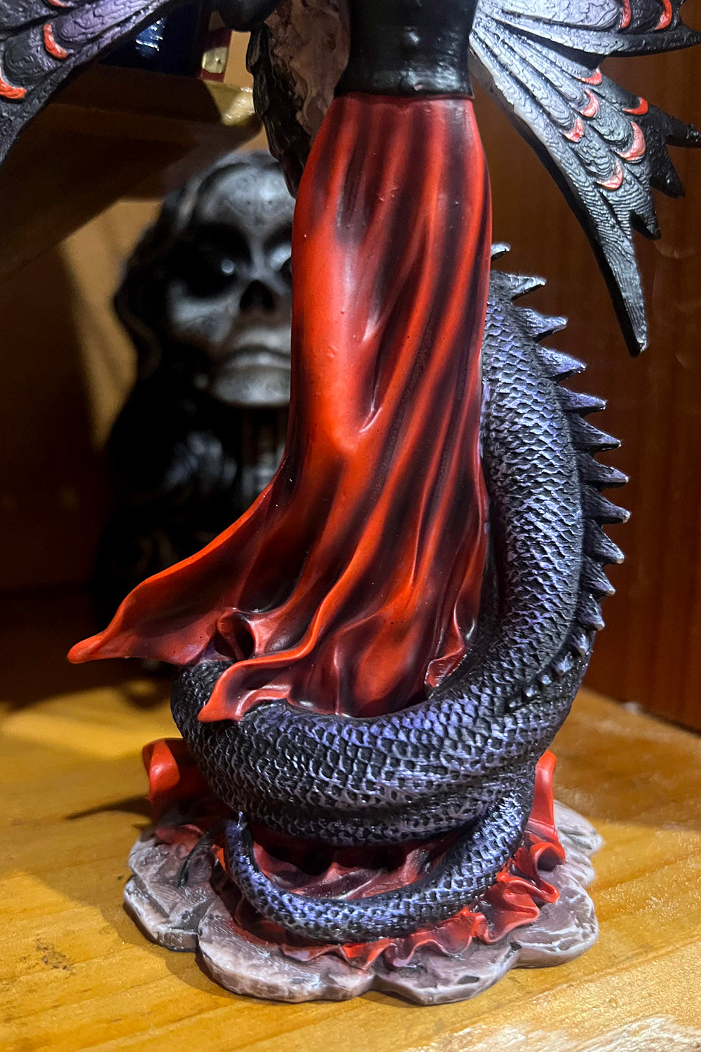 dark fairy dragon fantasy statue figurine 