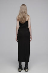 Draped High Split Skirt - skirts - VampireFreaks - Punk Rave