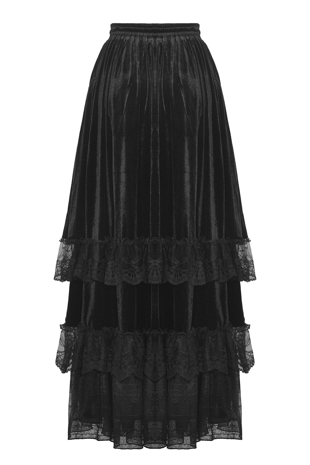 Draped Velvet Haute Goth Maxi Skirt - skirts - VampireFreaks - Dark In Love