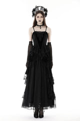 Draped Velvet Haute Goth Maxi Skirt - skirts - VampireFreaks - Dark In Love
