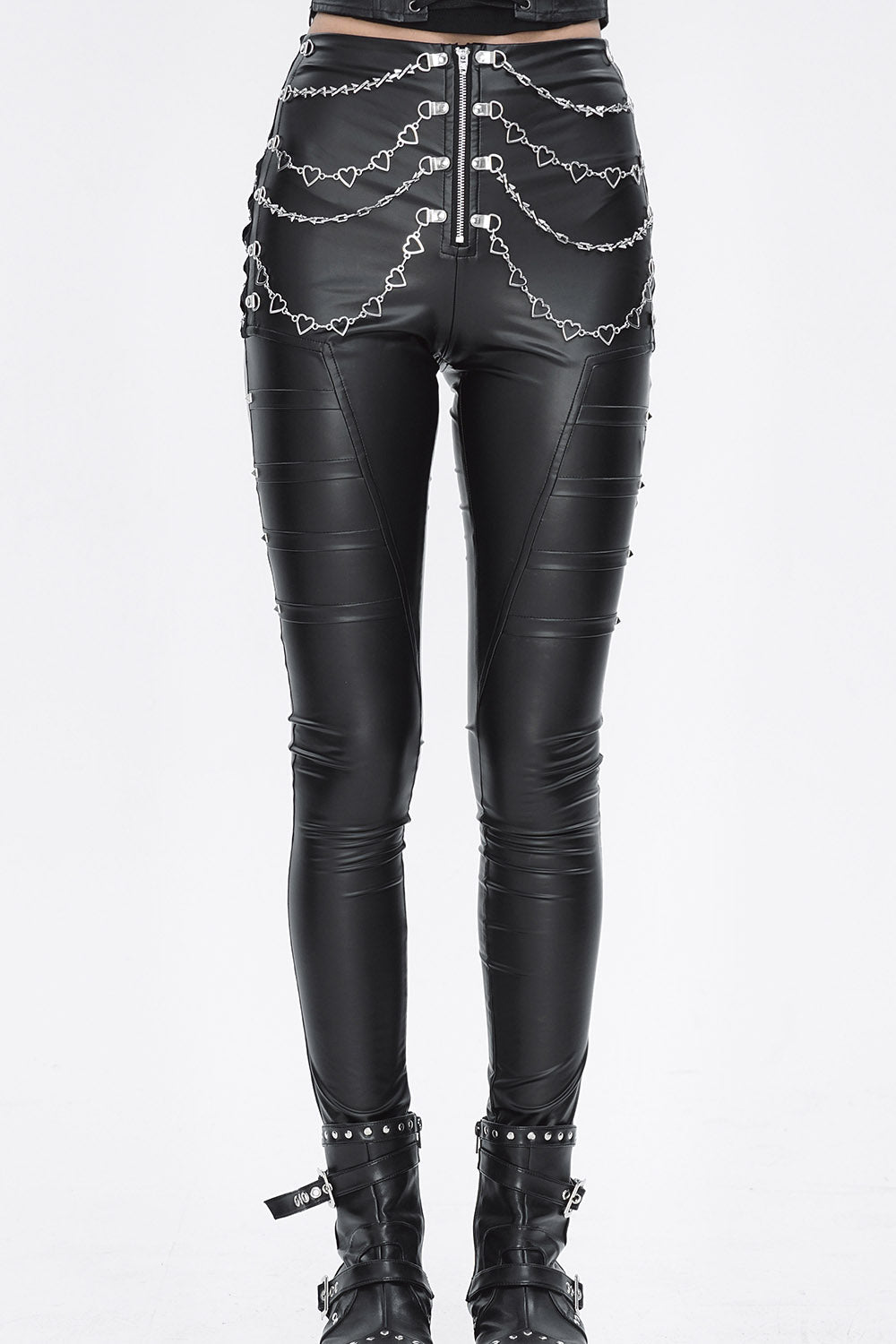 Drawn to Darkness Vegan Leather Skinny Pants - womens bottoms - VampireFreaks - Devil Fashion