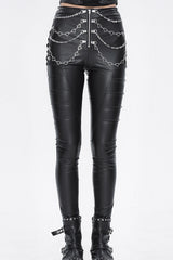 Drawn to Darkness Vegan Leather Skinny Pants - womens bottoms - VampireFreaks - Devil Fashion