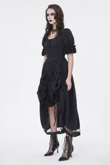 Dreary Prairie Black Bustle Dress - dresses - VampireFreaks - Devil Fashion