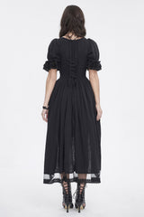 Dreary Prairie Black Bustle Dress - dresses - VampireFreaks - Devil Fashion