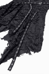 Rivet details of asymmetrical punk dress