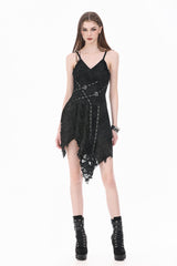 Irregular hem punk style goth fashion dress for women