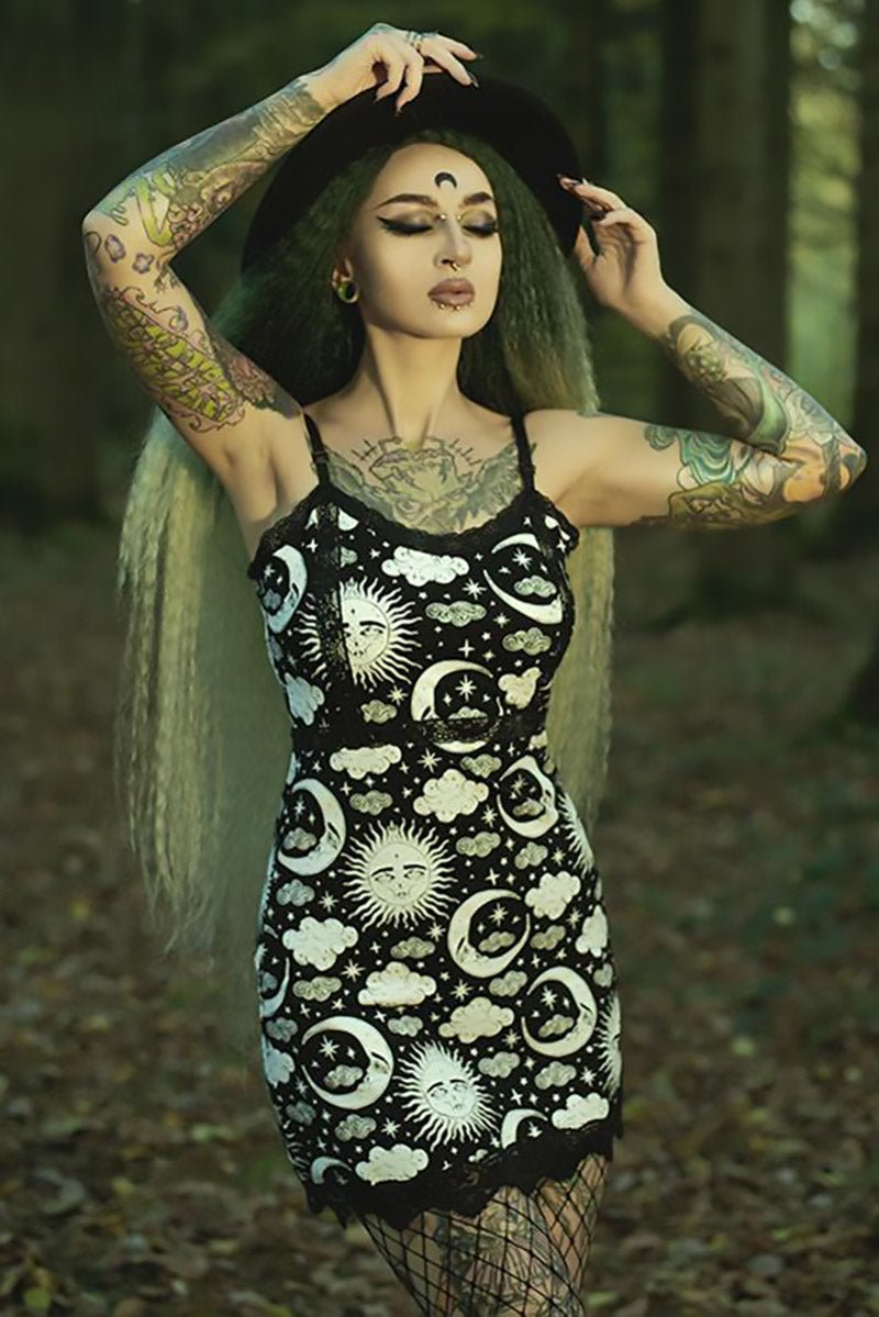 Dress Lace Slip: Xtra Celestial Moon - dresses - VampireFreaks - Too Fast