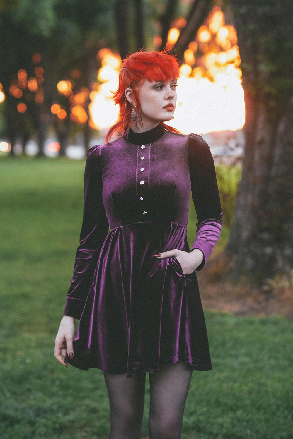 vampire 1960s gothic dress
