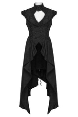 vintage goth long vest with button-up front enhancing the gothic aesthetic