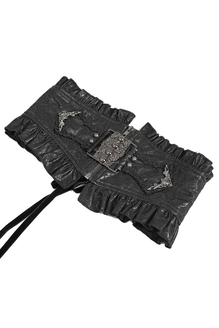 Drop of Poison Ruffled Waist Belt - belts - VampireFreaks - Devil Fashion