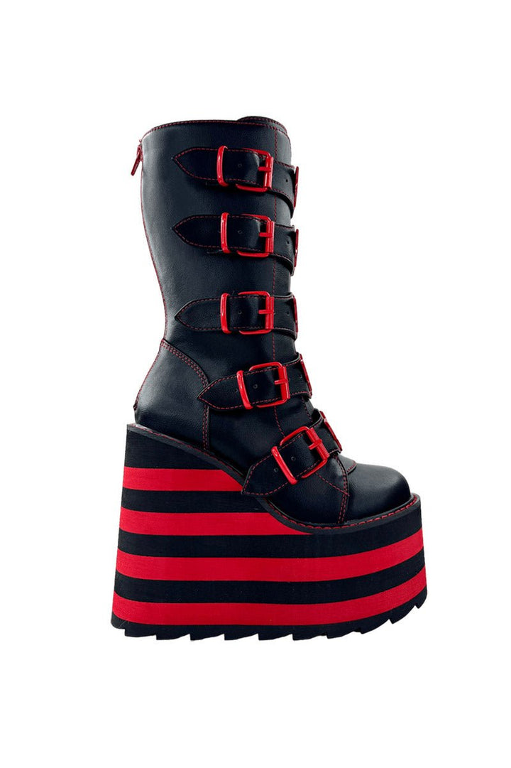 Dune Bat Platform Boots [BLACK/RED] - womens shoes - VampireFreaks - VampireFreaks