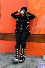 Dune Ghost Platform Boots [BLACK/WHITE] - womens shoes - VampireFreaks - VampireFreaks