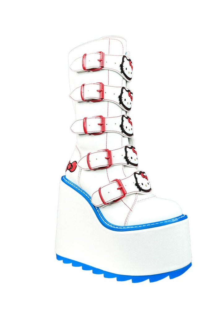 Dune Hello Kitty Platforms [White/Red/Blue] - womens shoes - VampireFreaks - YRU