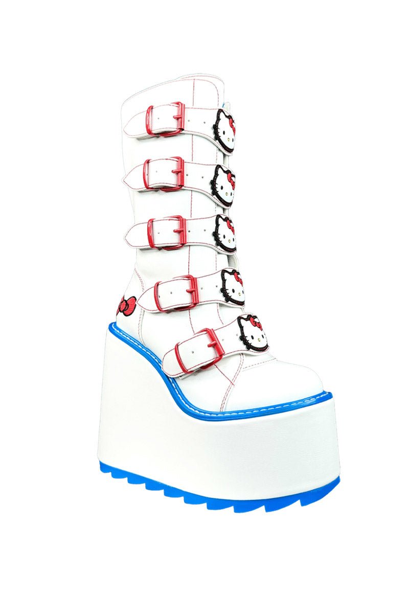 Dune Hello Kitty Platforms [White/Red/Blue] - womens shoes - VampireFreaks - YRU