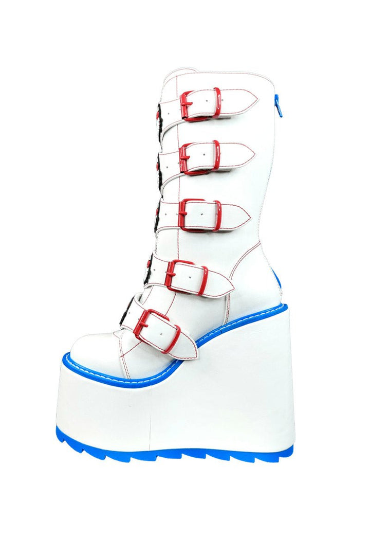 Dune Hello Kitty Platforms [White/Red/Blue] - womens shoes - VampireFreaks - YRU