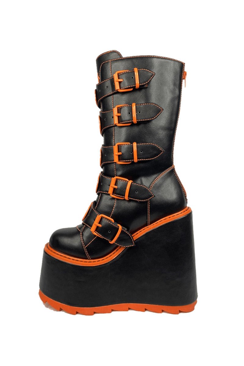 Dune Jack - O - Lantern Platforms [BLACK/ORANGE] - womens shoes - VampireFreaks - YRU