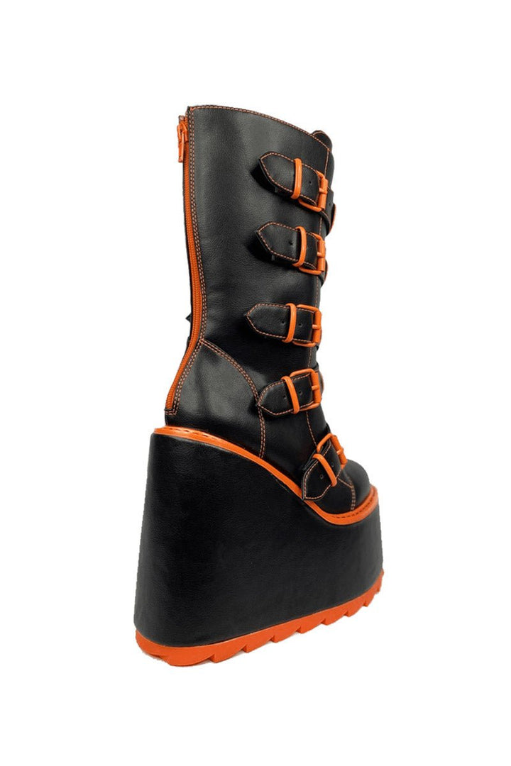 Dune Jack - O - Lantern Platforms [BLACK/ORANGE] - womens shoes - VampireFreaks - YRU