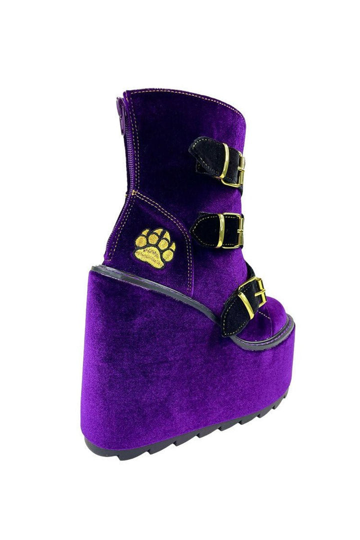 Dune Lo Clawdeen Platforms [PURPLE VELVET] - womens shoes - VampireFreaks - YRU