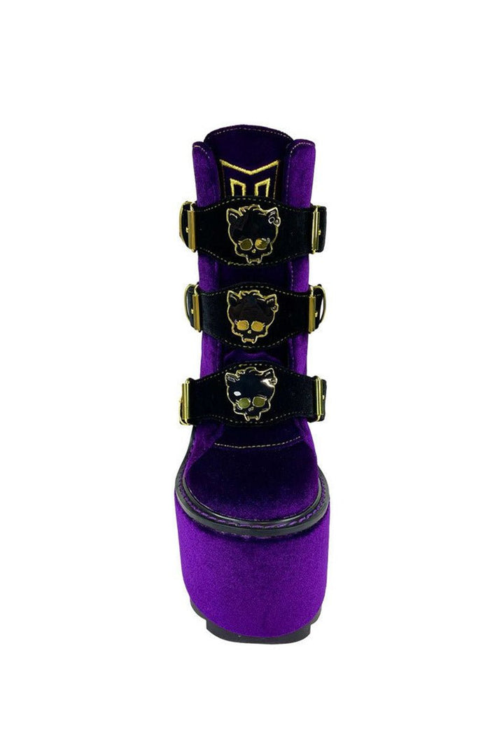 Dune Lo Clawdeen Platforms [PURPLE VELVET] - womens shoes - VampireFreaks - YRU