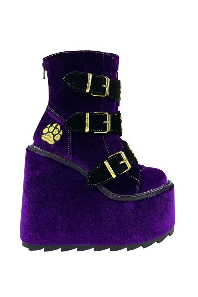 Dune Lo Clawdeen Platforms [PURPLE VELVET] - womens shoes - VampireFreaks - YRU