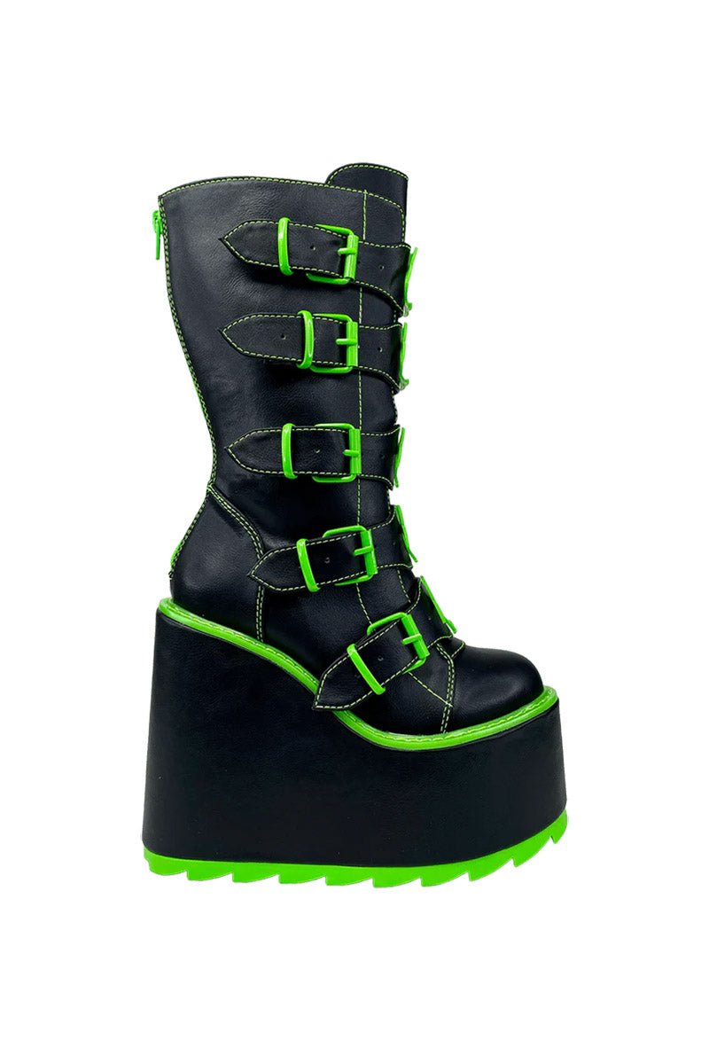 Dune Toxica Platforms [BLACK/GREEN] - womens shoes - VampireFreaks - YRU