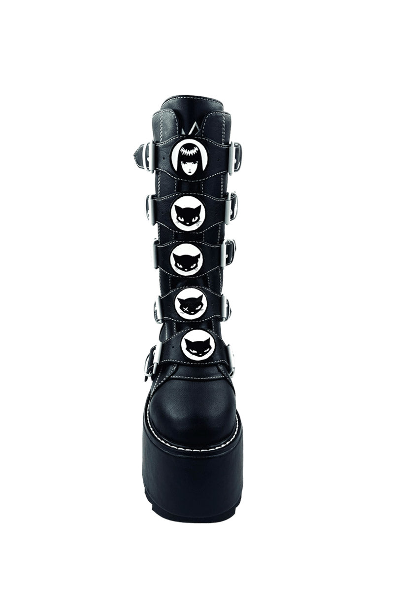 Phazer Emily The Strange Platform Boots [BLACK/WHITE] – VampireFreaks